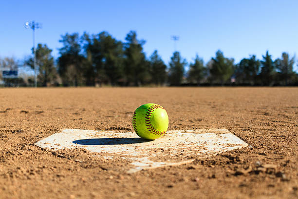 Softball on homeplate